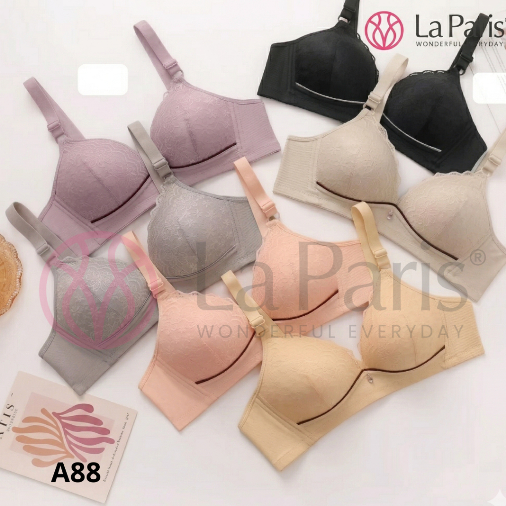 Bra Wanita Tanpa Kawat Size 36 42 Busa Push Up Renda Kait 3 Bra Wanita Dewasa La Paris Bra Terbaru B