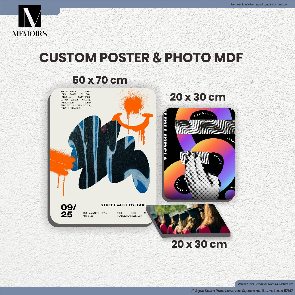CETAK FOTO + BINGKAI PAPAN MDF KUALITAS PREMIUM