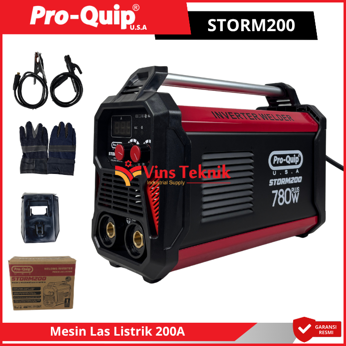 ProQuip STORM200 Mesin Las Listrik Travo Las Trafo Las Inverter IGBT MMA 200A STORM 200