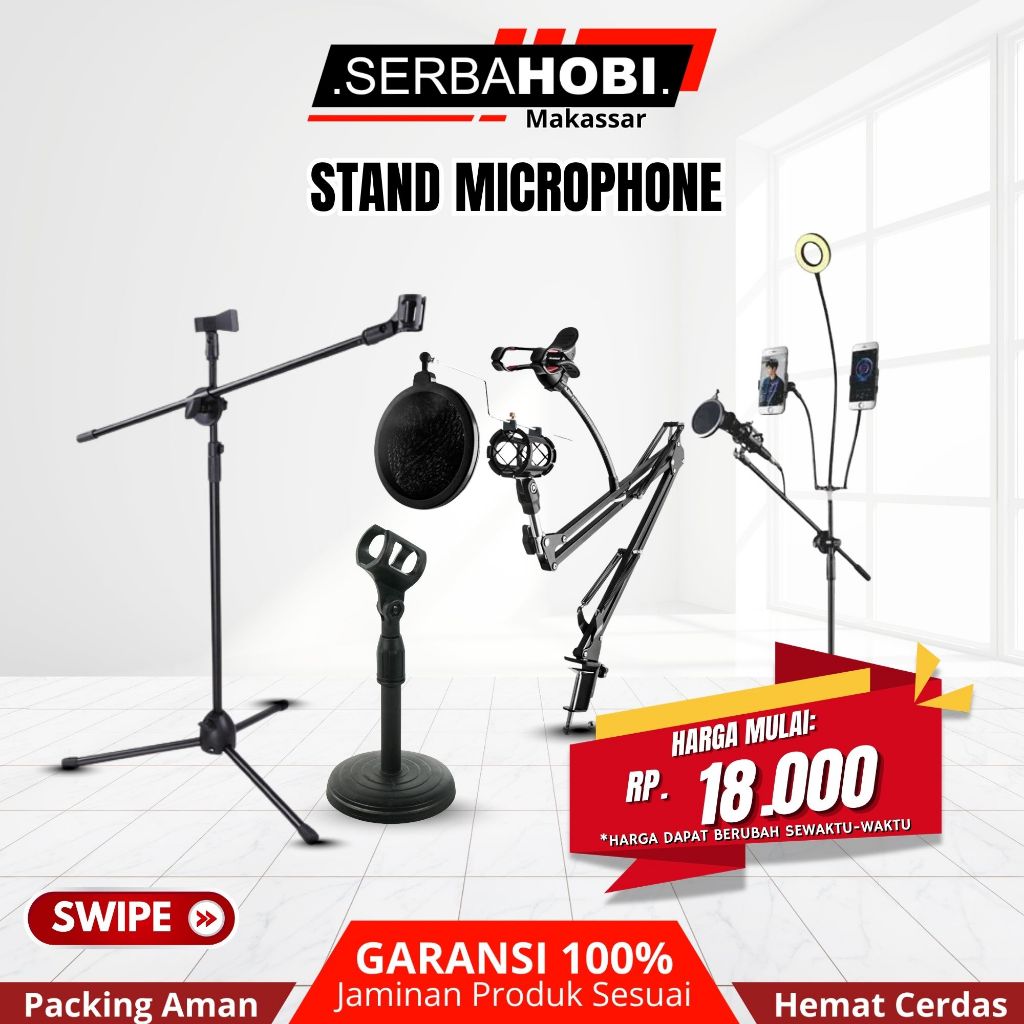 Stand Microphone / Stand Mic Meja / Stand Microphone Murah