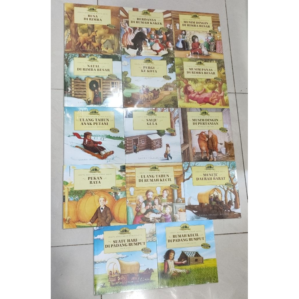 Buku cerita bergambar rumah kecil little house in the prairie lengkap satu set ada 14 judul /seri
