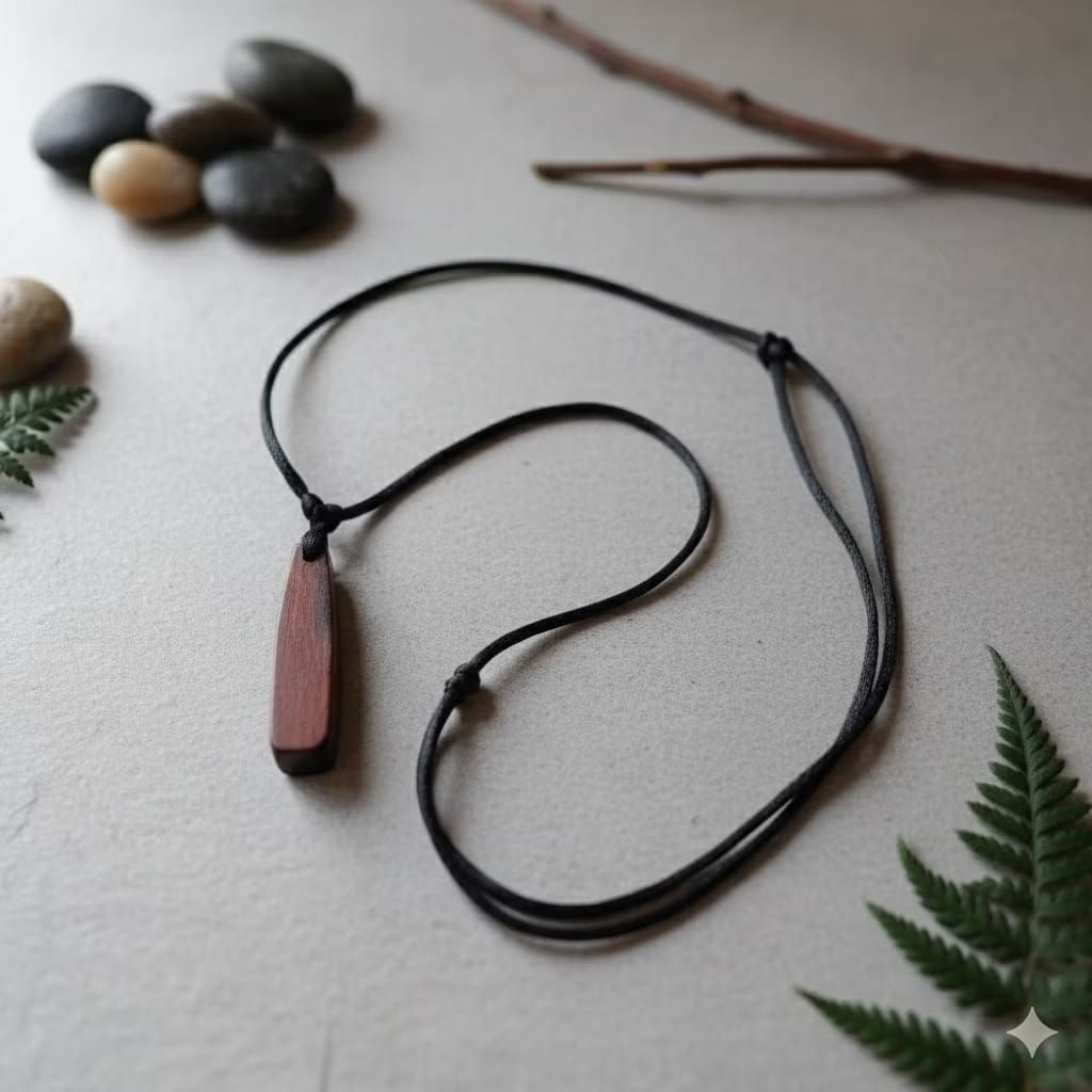 Kalung liontin kayu galih asem jawa original