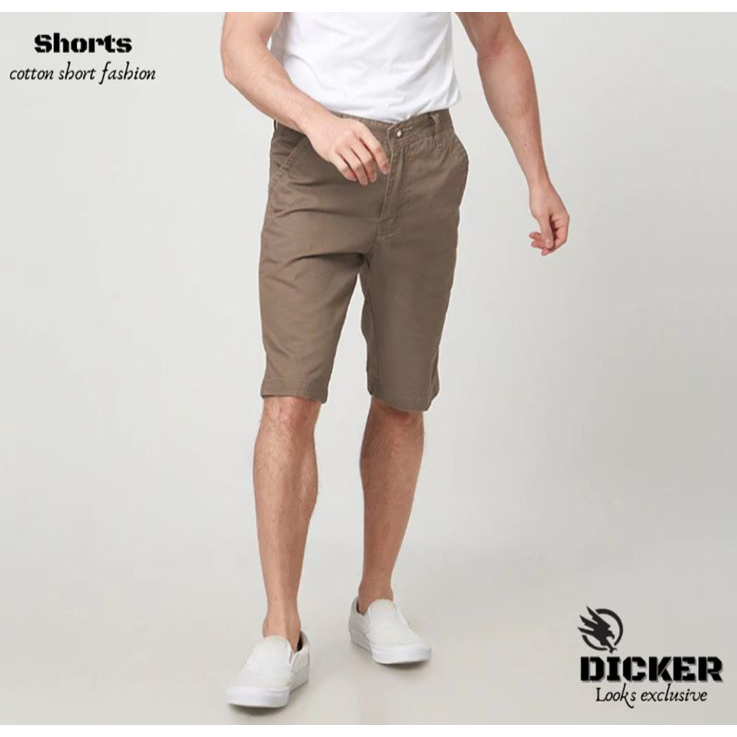 DICKER Celana Pendek Chino PREMIUM Bahan TEBAL TIDAK MELAR