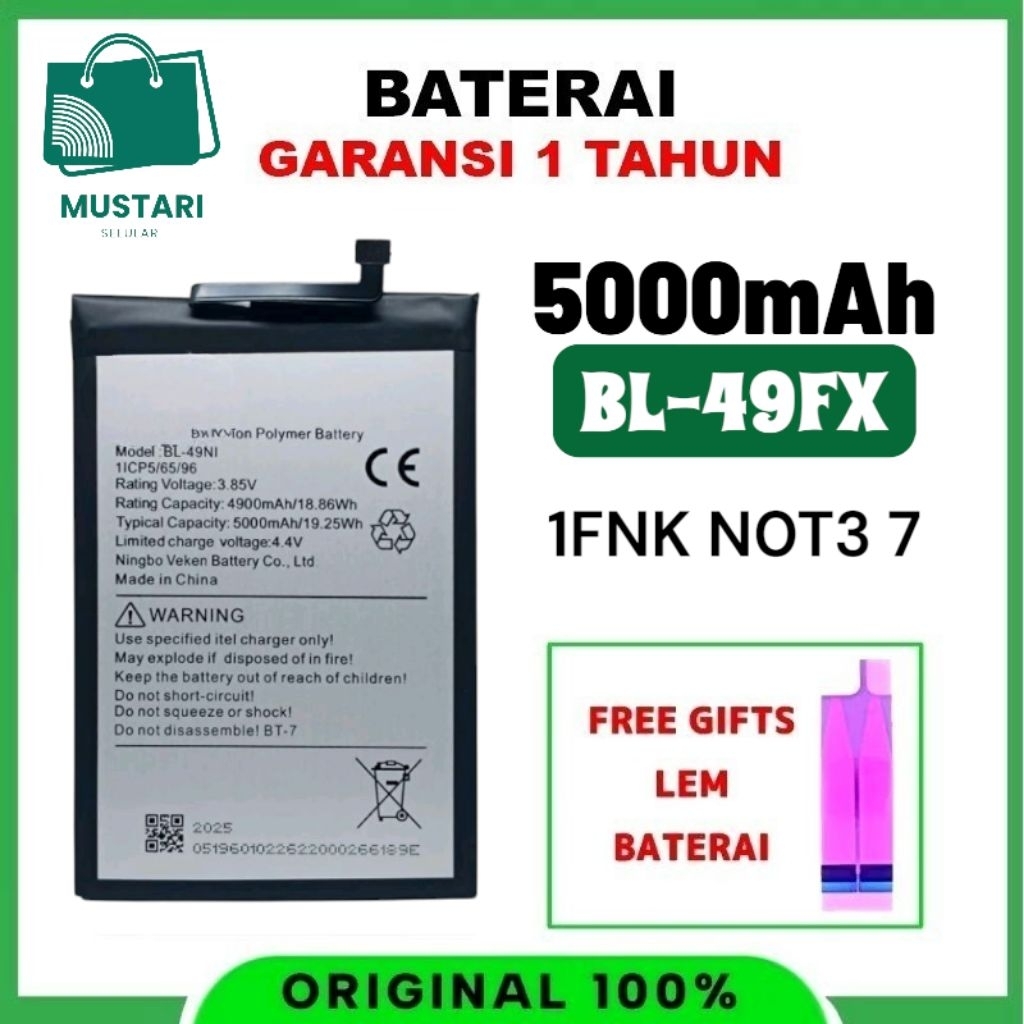 BATRE BATERAI BL-49FX BATRE INFINIX NOTE 7) ORI