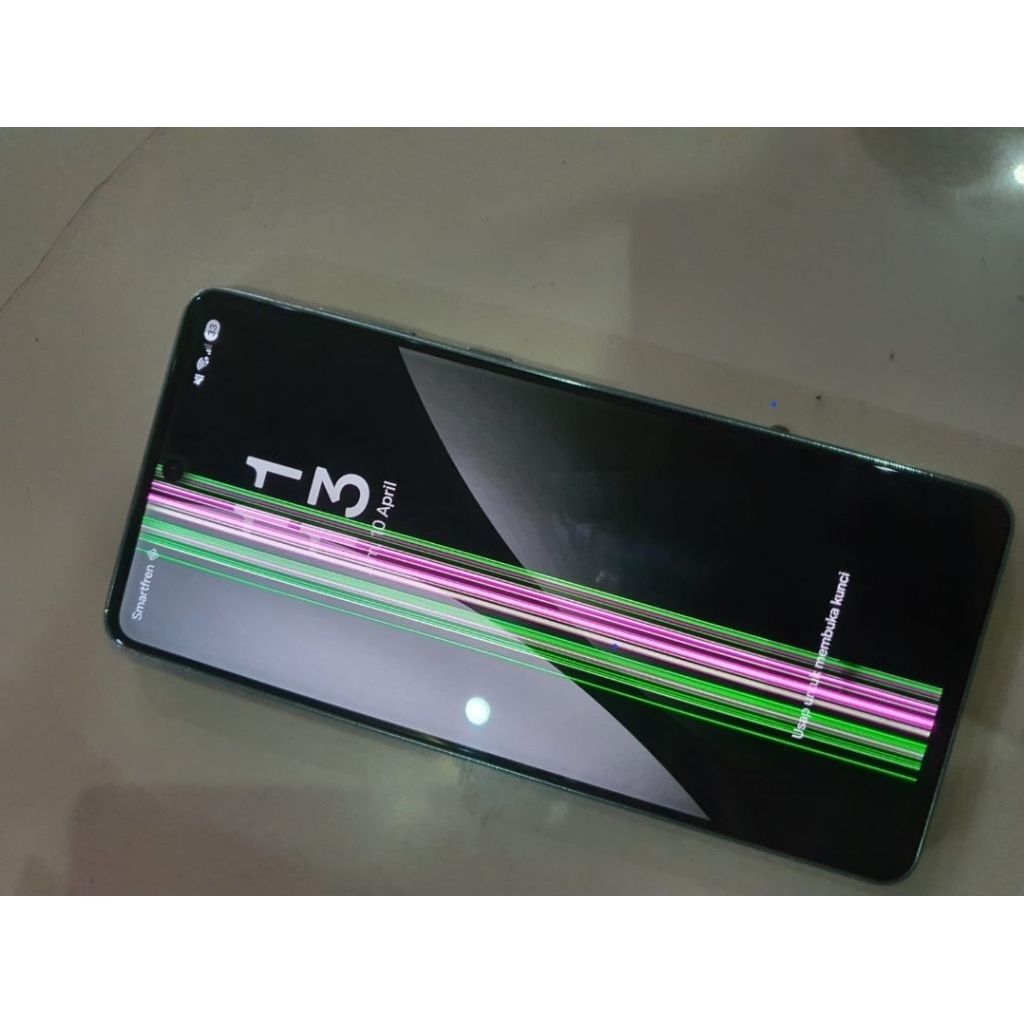 lcd copotan minus garis samsung a73