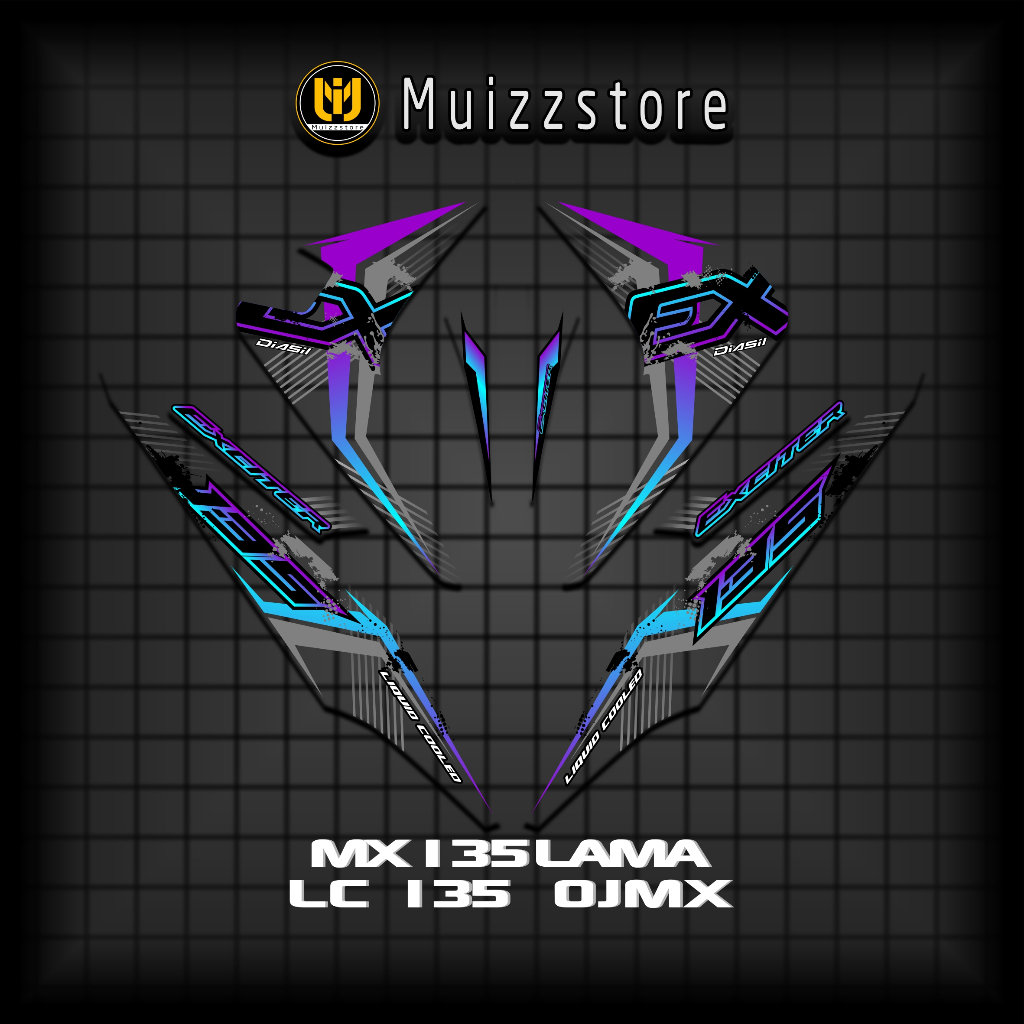 Sticker Transparan MXLama 135 Np7 / Decals LC135 / Stripping Jupiter MX / Variasi MX Viral / Muizz