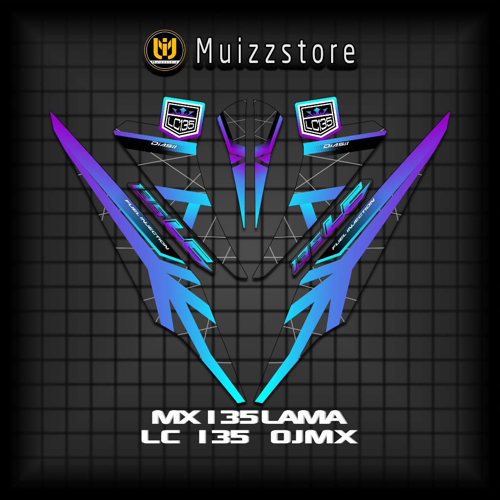 Sticker Transparan MXLama 135 Np13 / Decals LC135 / Stripping Jupiter MX / Variasi MX Viral / Muizz