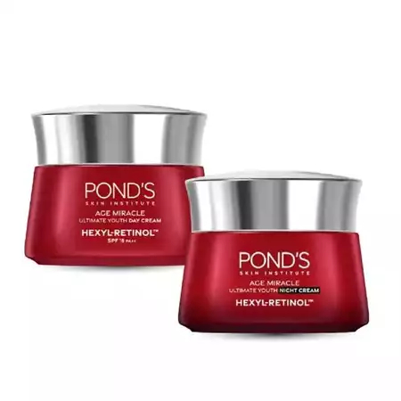 Ponds Age Miracle Day 9gr + Night Cream 9gr - Pond's Age Miracle Youthful Retinol Paket Hemat Glowin