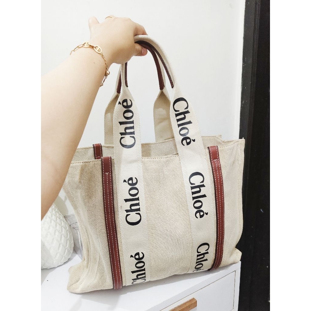 Chloe Woody Large Tote Preloved Bag Original