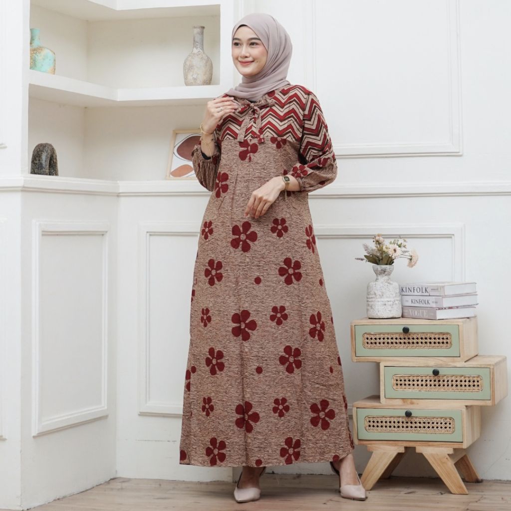 Dress Zea viral gamis wanita hijab muslim terbaru 2027 Baju ramadhan rayon premium busui terlaris