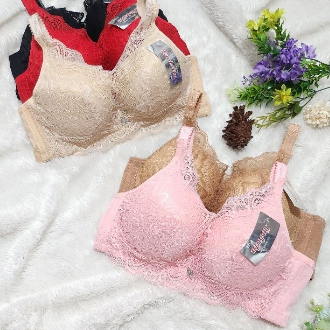Bra Wanita Kawat Busa  Tebal  ±4-5cm Bra Push Up  Kait 3 bh 2996