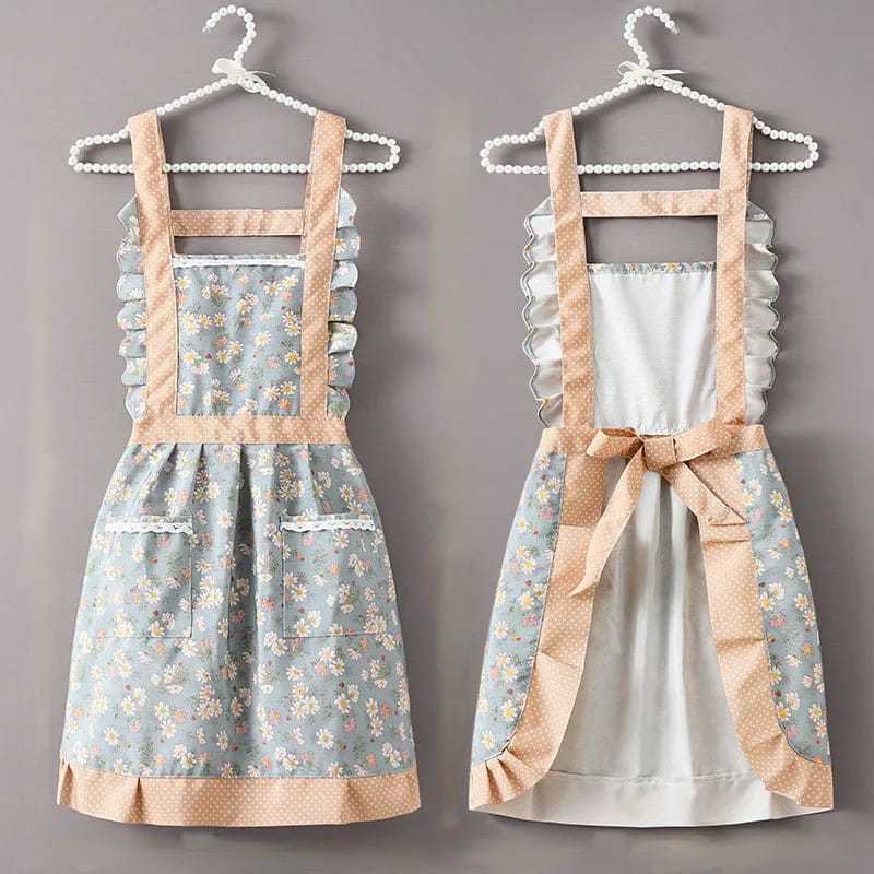 Apron Celemek Korea Aesthetic Ruffle Vintage
