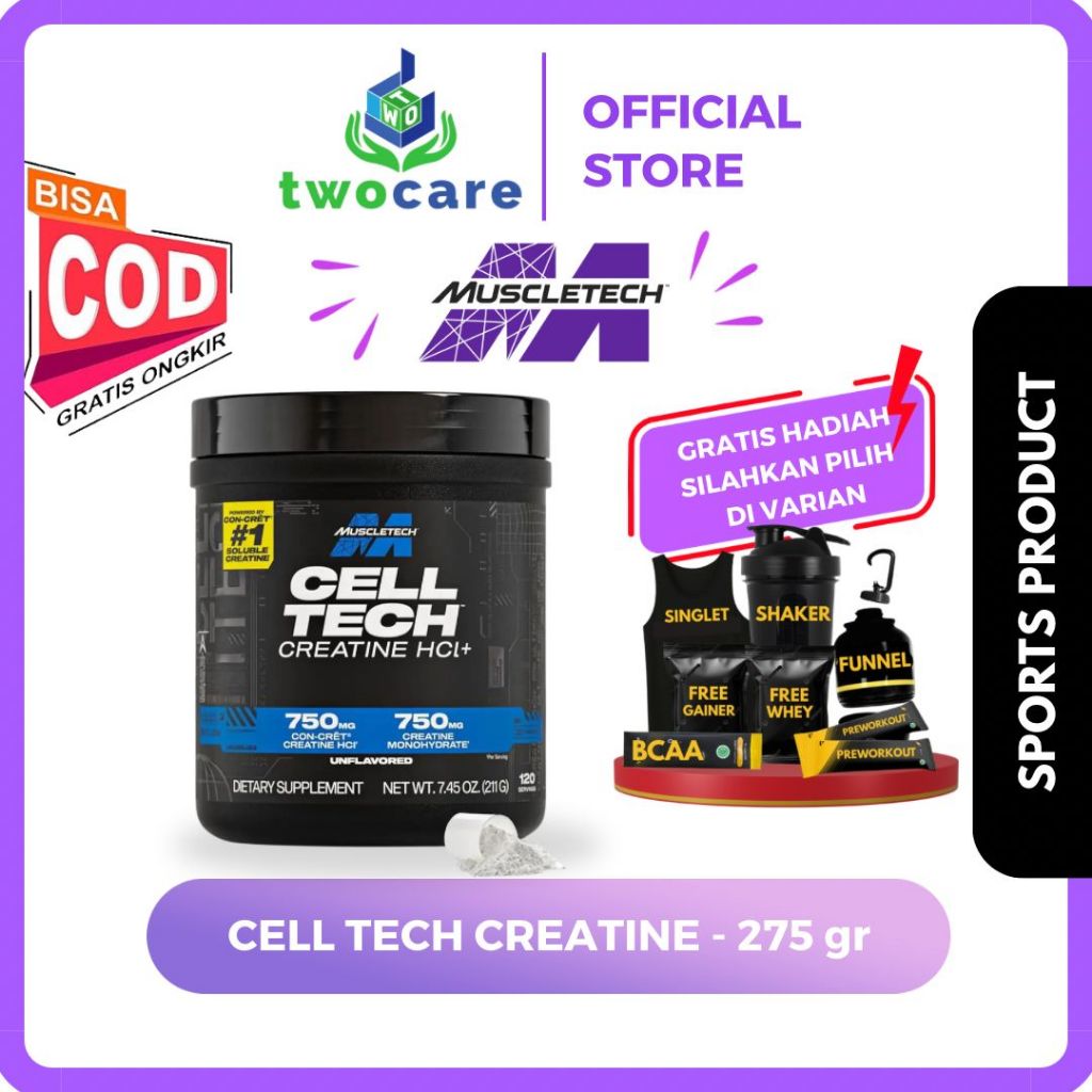 Muscletech cell tech creatine HCl+ 257 gr