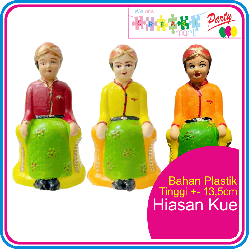 Hiasan Boneka Anak Khitan / Sunat Plastik Dekorasi Kue Tumpeng Nasi Kuning Maket Mainan Dekor Tart