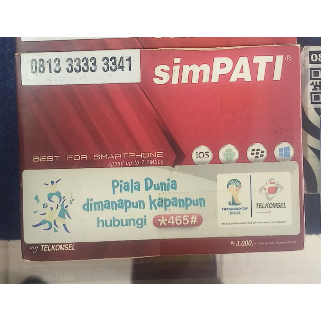 nomor cantik telkomsel simpati sapta 3333333 081-3333333-41