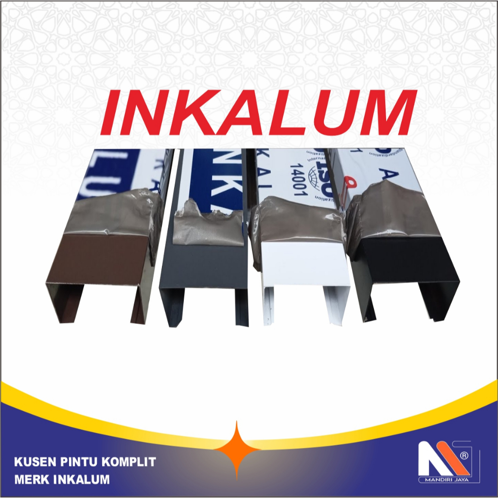 kusen pintu alumunium lengkap pentokan pintu merk inkalum