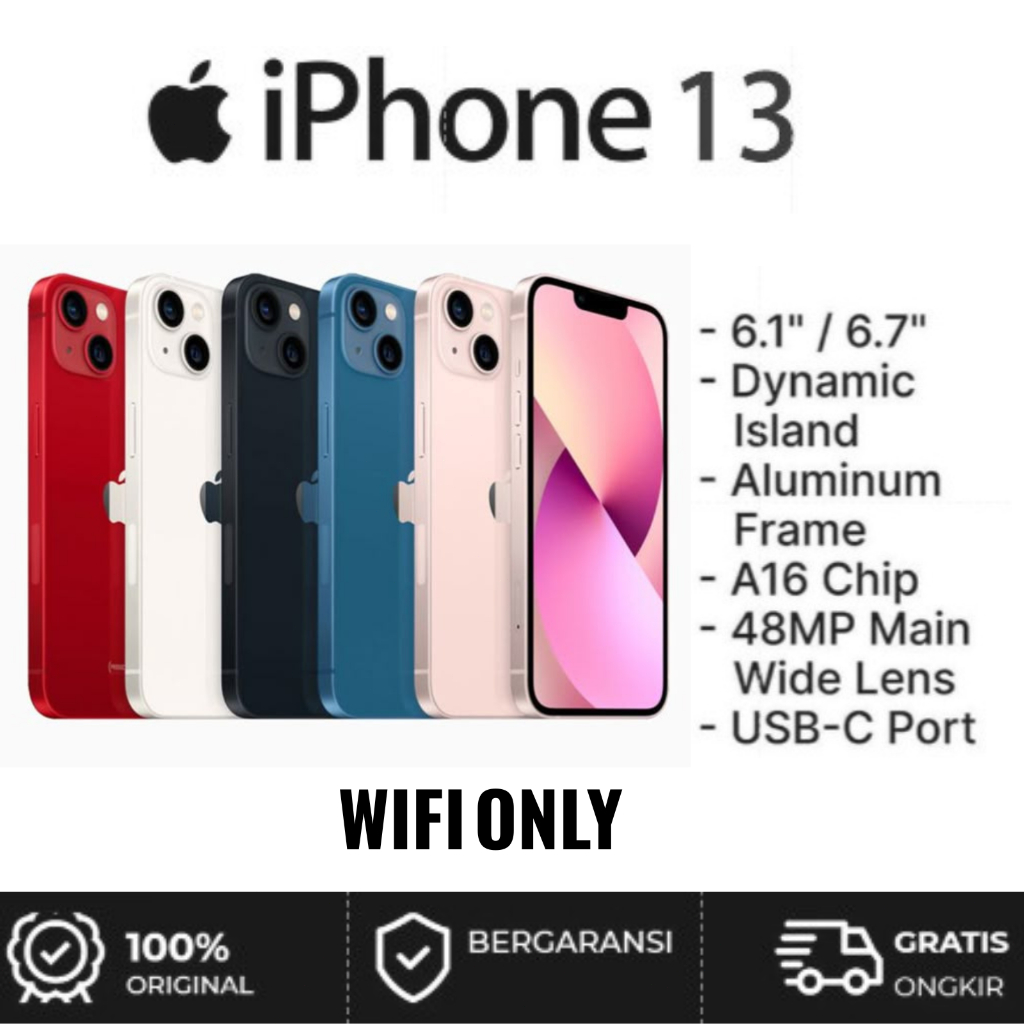 HP IPHONE 13 128GB 256GB Second Inter WIFI ONLY Good Condition No Minus No Refurbis No Rekondisi SCO