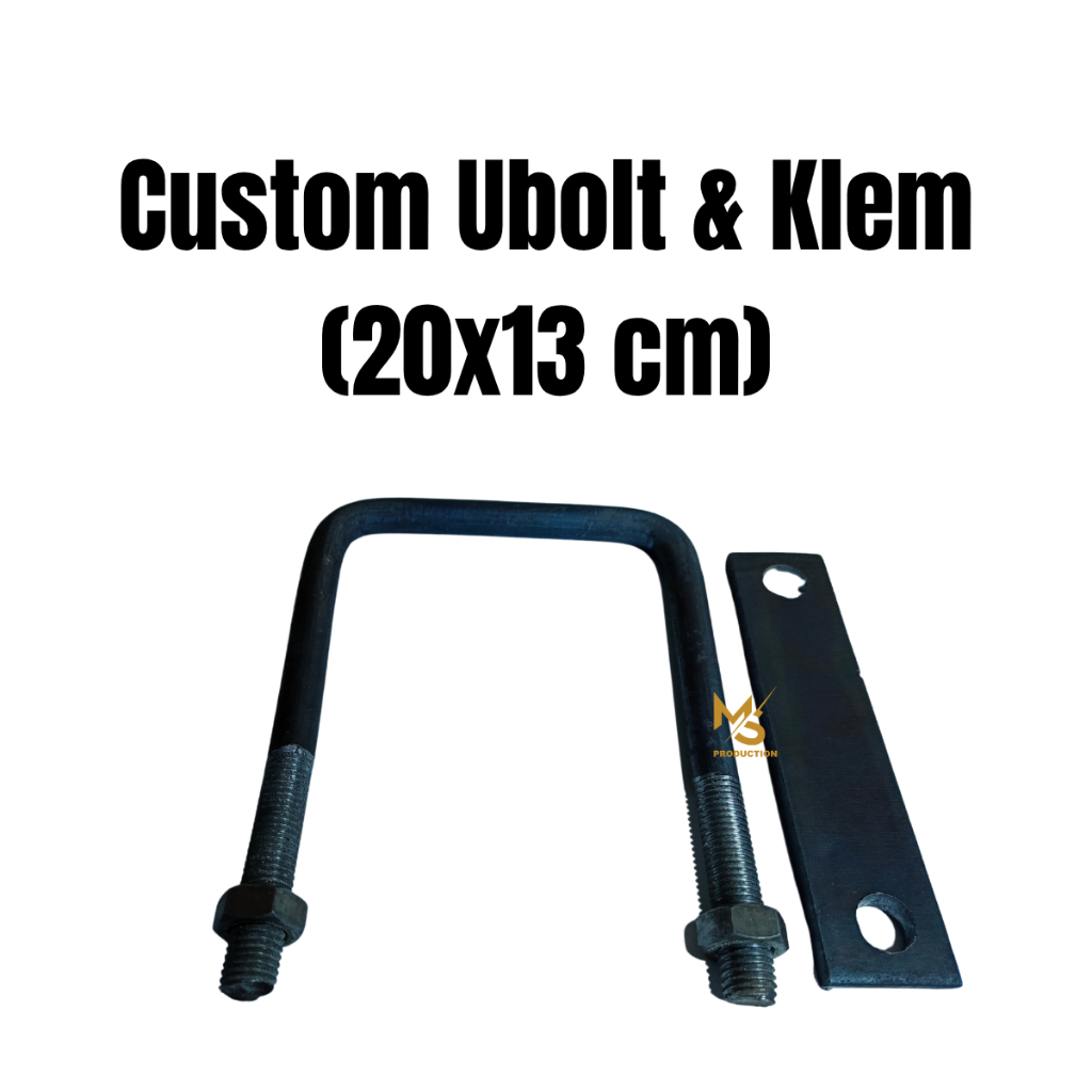 Paket U Bolt Behel dengan Plat Tutup Begel / Klem U Bolt Bak Truk