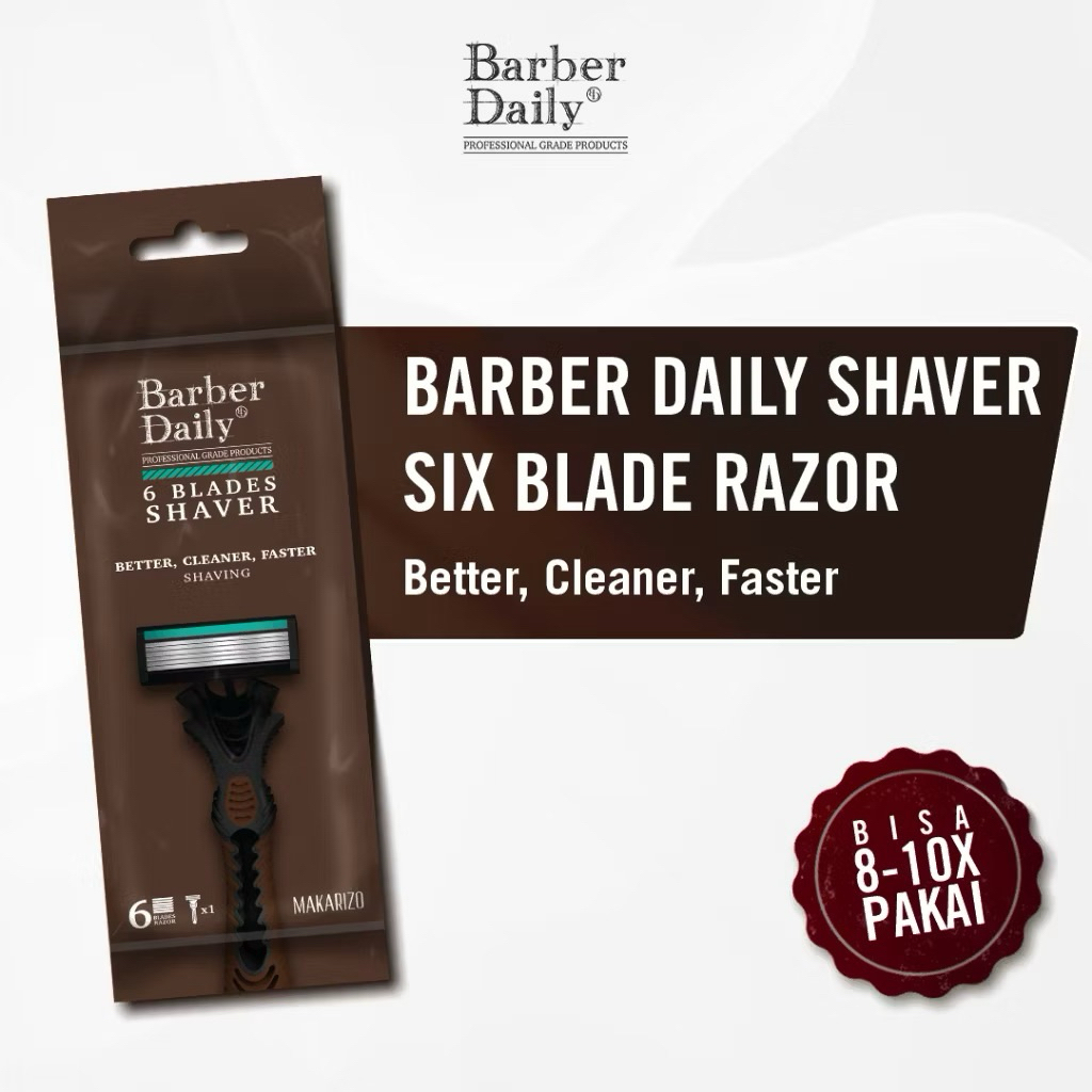 Makarizo Barber Daily 6 Blades Shaver Better,Cleaner,Faster Shaving