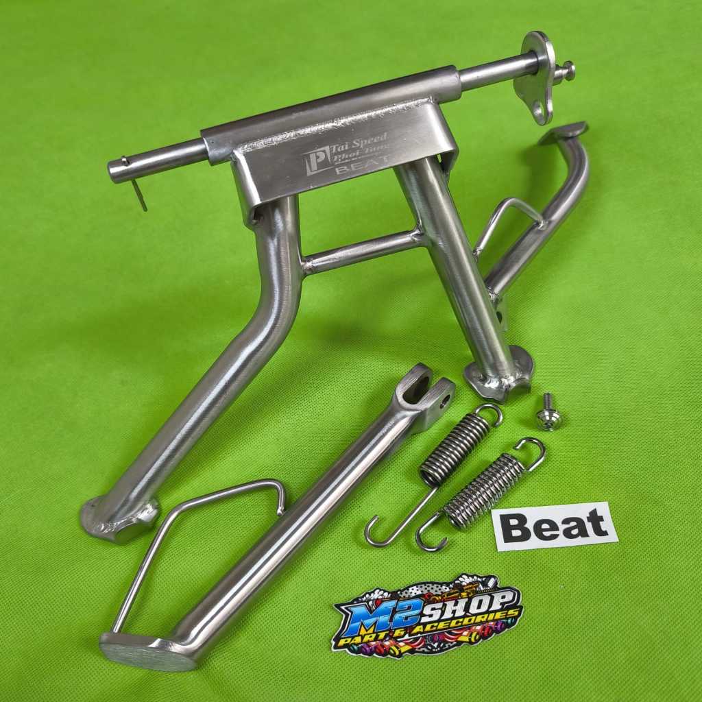 Standar 14 Steinless inox original Standar tengah dan samping inox Scoopy beat vario ukuran 14 Stand