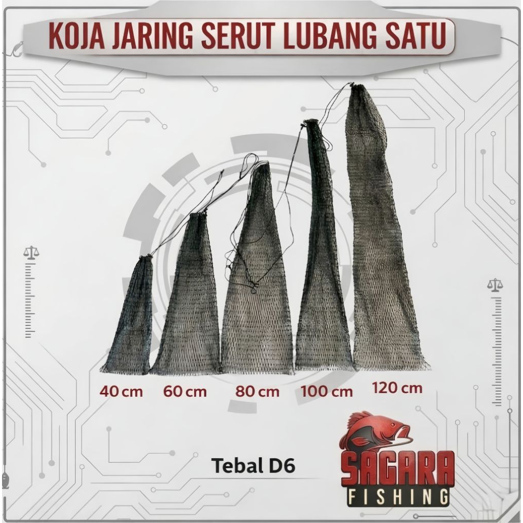 KORANG JARING SERUT JARING D,6 TANPA RING LEBAR 40CM COCOK UNTUK IKAN LELE ATAU SEMUA JENIS IKAN