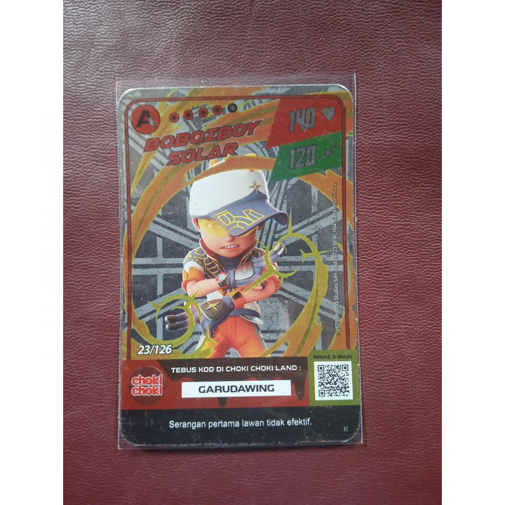 Kartu BOBOIBOY GALAXY MONSTA CHOKI CHOKI