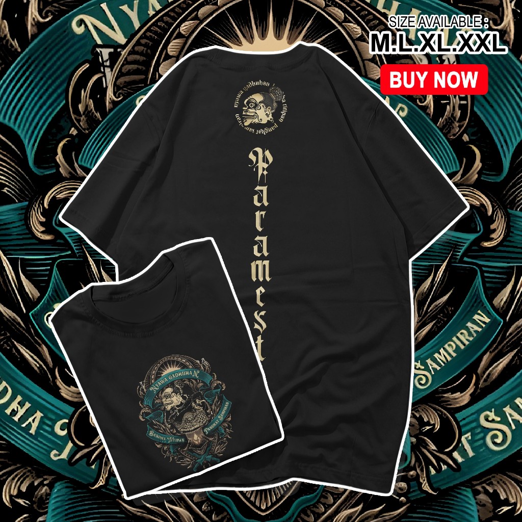 V772 Kaos Jawa wayang Bagong Tshirt Budaya Jawa pria pitutur filsafat