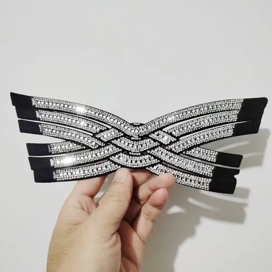 Grosir Upper Sandal Wanita - Bahan Muka Sandal Pesta Permata Payet