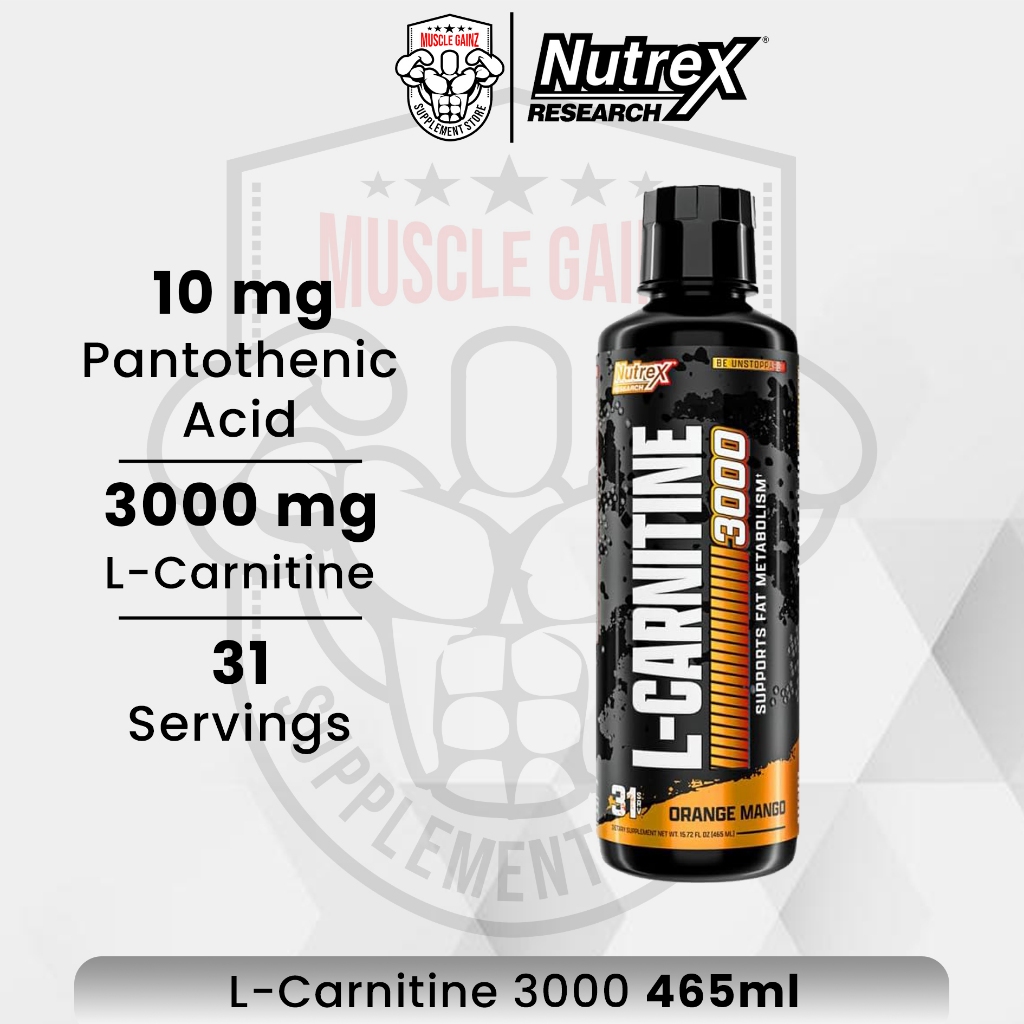 Nutrex Research L-Carnitine 3000 465ml L-Carnitine Cair Liquid
