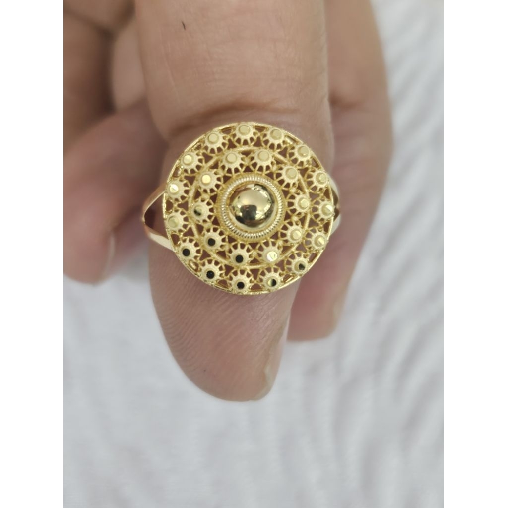 cincin model borobudur variasi 2 tanpa mata emas 70 % 70% 700 16k
