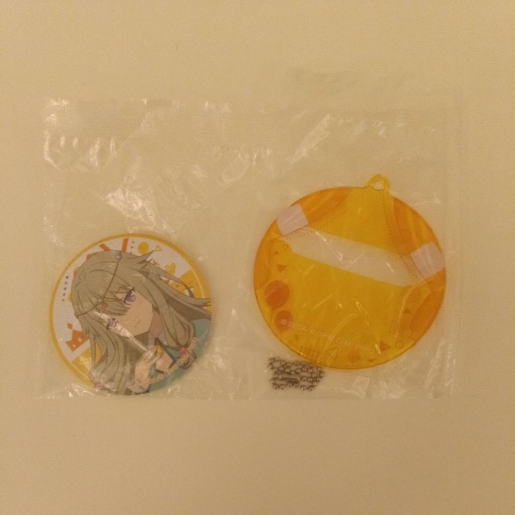 Sega Lucky Kuji Project Sekai Movie Can Badge with Keychain Cover - Nene Kusanagi