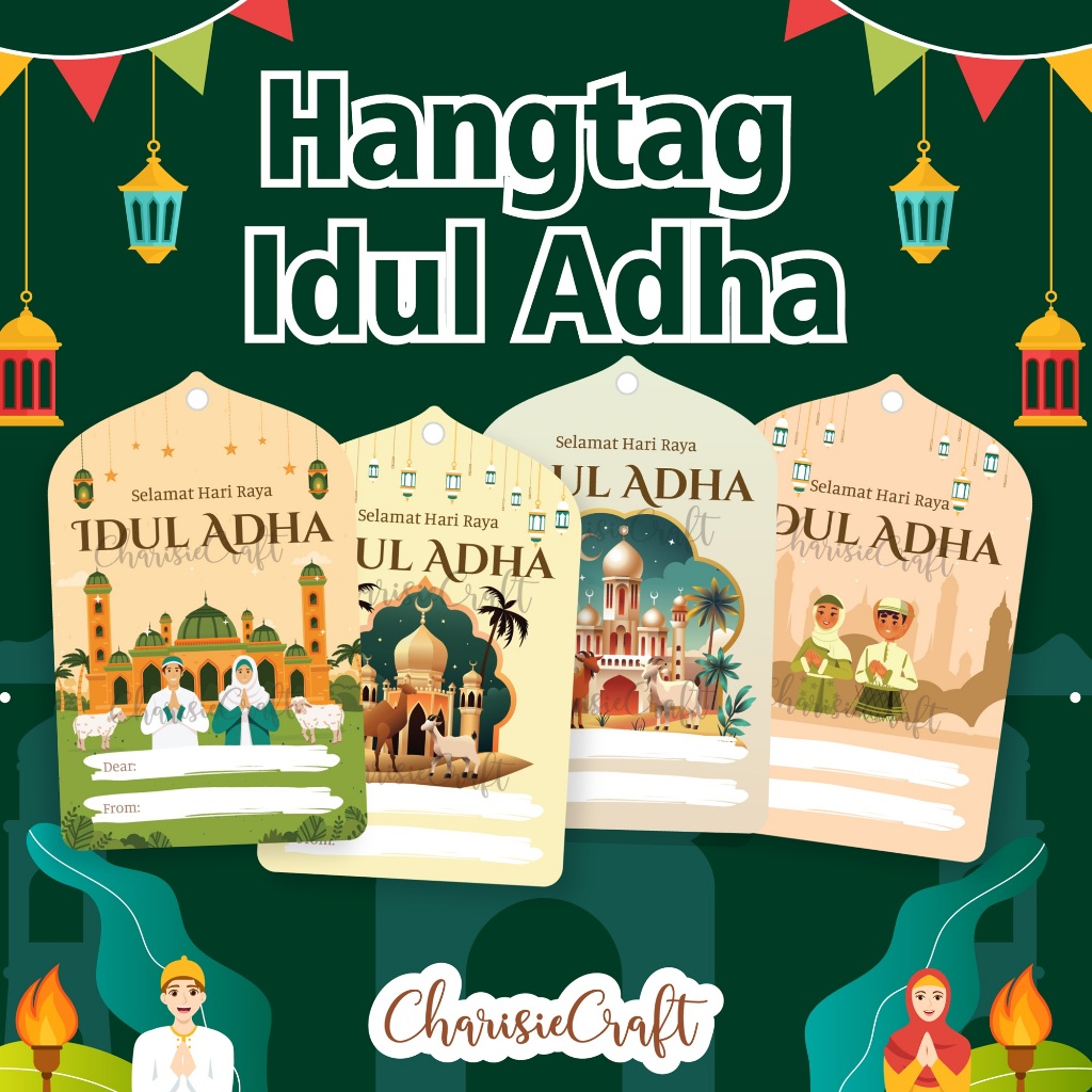Hangtag idul adha/eid greeting card parcel/Hangtag Hampers /Parcel Hampers Idul Adha
