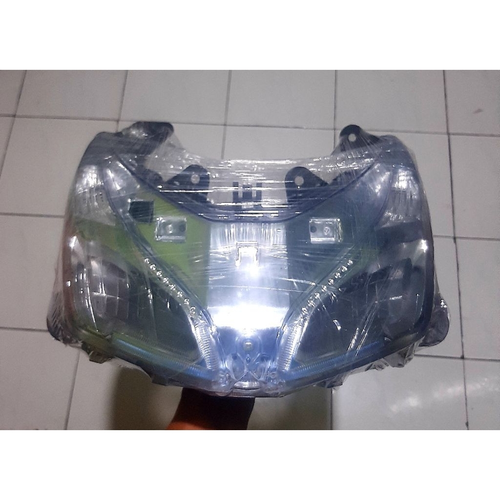 headlamp lampu depan set honda vario 110 fi led soket 7