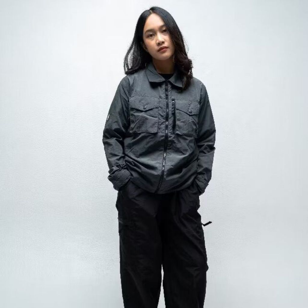 Troublemaker - Overshirt Jacket - Jaket Pria Kerah Kemeja - Casual Outfit - Buckingham Dark Grey