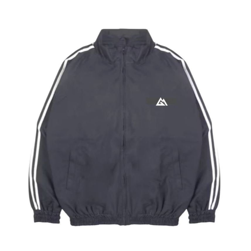 Jaket Tracktop Parasut Vintage Pria Wanita Waterproof Jaket Tracktop Casual Windbreaker