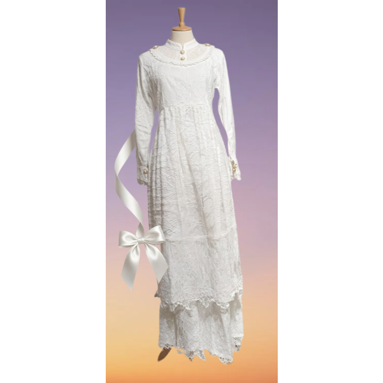 CANTIK DENGAN GAMIS  BROKLAT HALUS WARNA PUTIH YANG ELEGAN