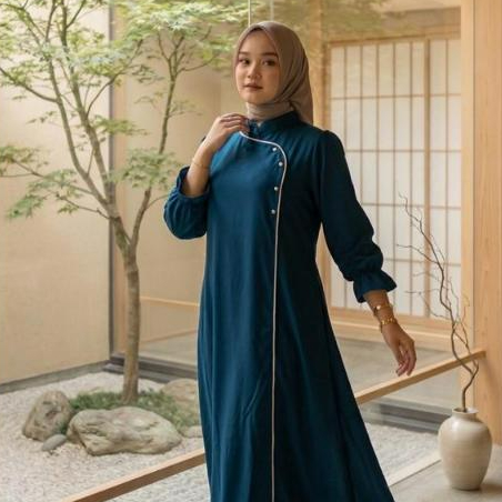 mikayla Dress Baju Gamis Pakaian Muslim Wanita Bahan Sabrina Anti UV