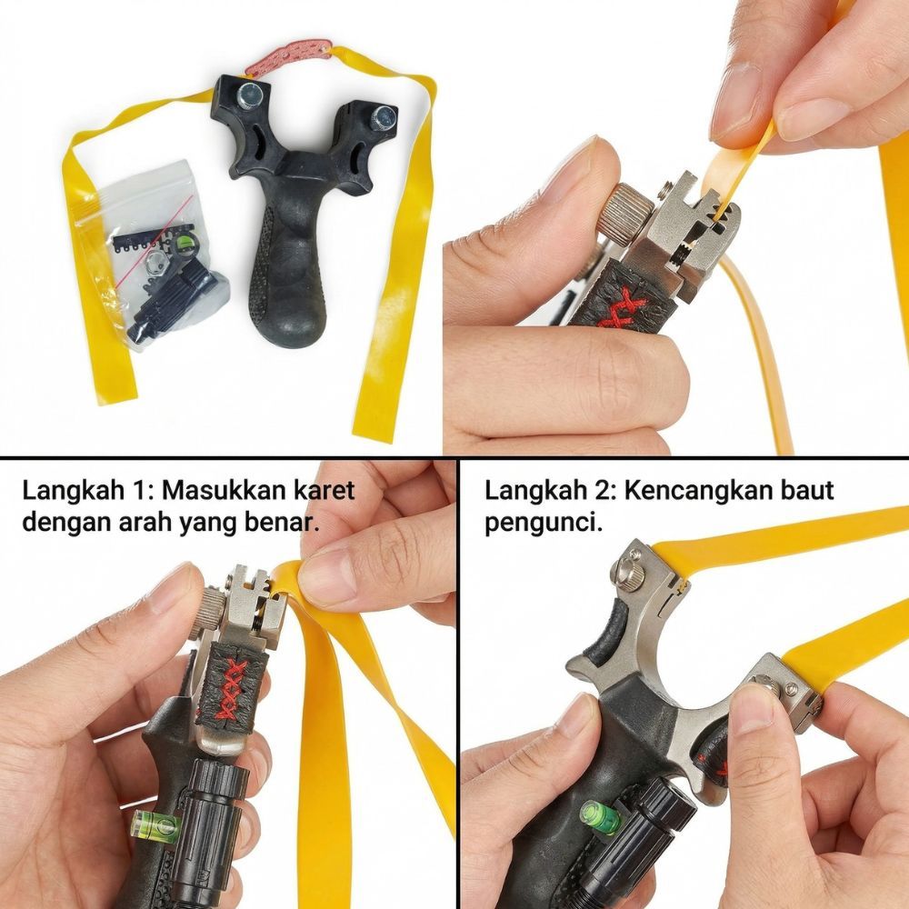 Dua Ketapel Tactical Slingshot dengan Laser untuk Berburu Presisi Dengan Dengan Ratusan Peluruh