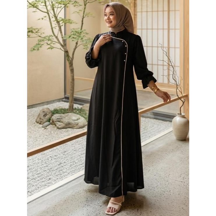 mikayla Dress Baju Gamis Pakaian Muslim Wanita Bahan Sabrina Anti UV