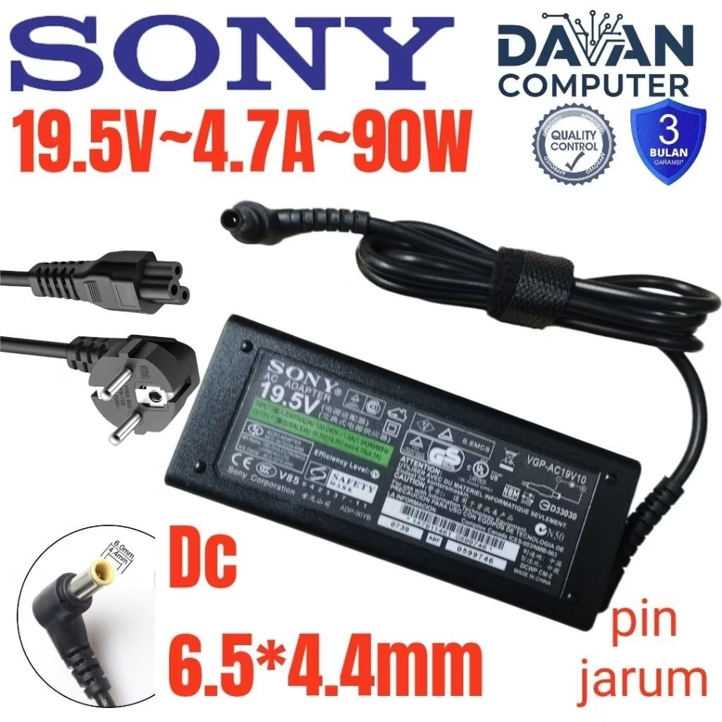 Charger Adaptor Sony Vaio VGP-AC19V25 VGP-AC19V26 VGP-AC19V27 VGP-AC19V31|| VGP-AC19V32 VGP-AC19V33 