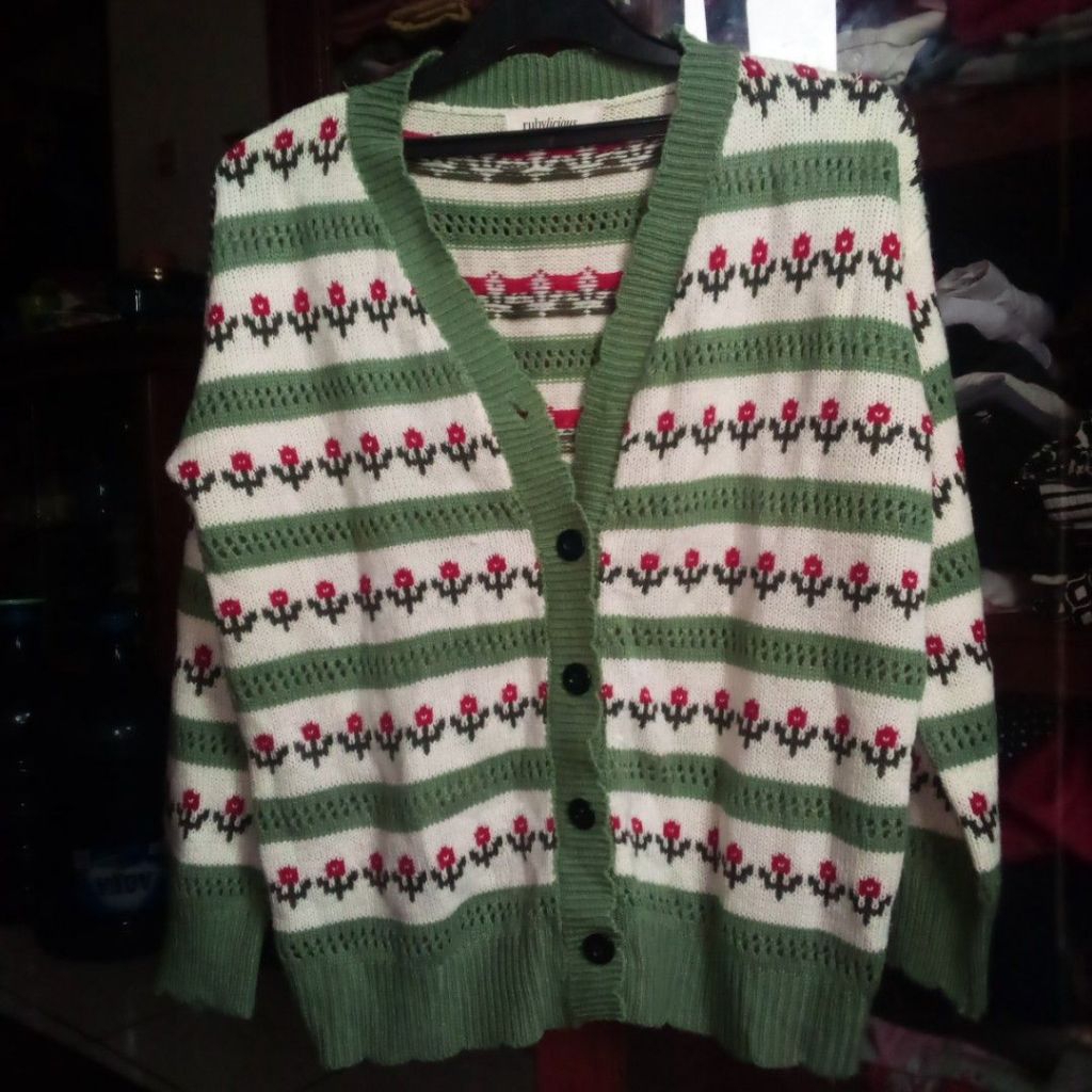 RUBYLICIOUS Knitted Floral Cardigan