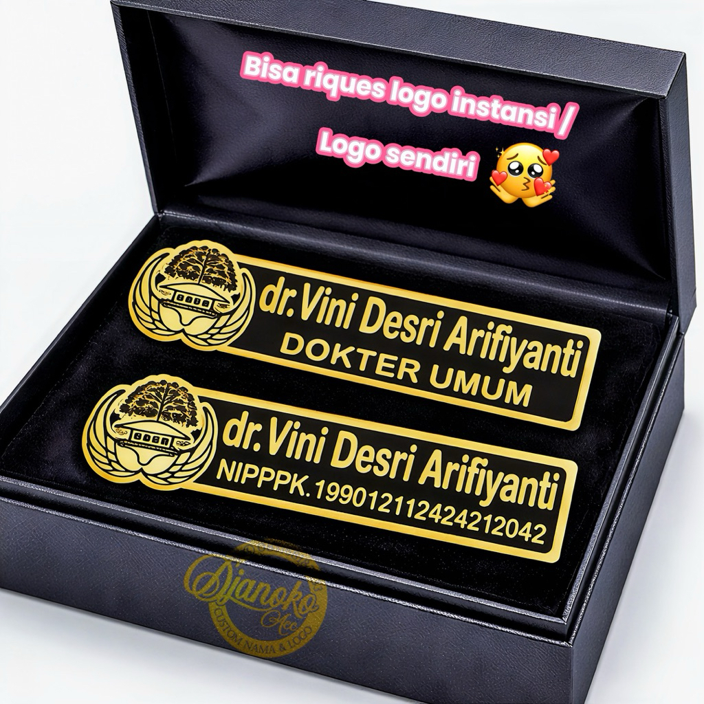 Bros Korpri Nama Custom Premium Lapis Emas
