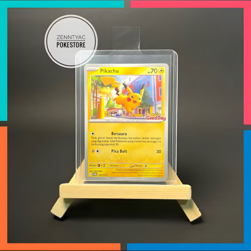 Pikachu Good Day Promo 148/SV-P, Kartu Pokemon TCG Indonesia