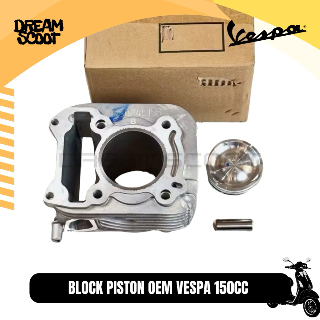 blok piston OEM Vespa Matic Sprint Primavera LX S 150cc 3V / IGET Blok vespa Sprint 58mm standar Ves