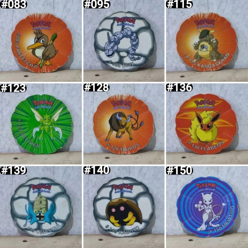 Tazos POKEMON Original Spin Smash Generasi I