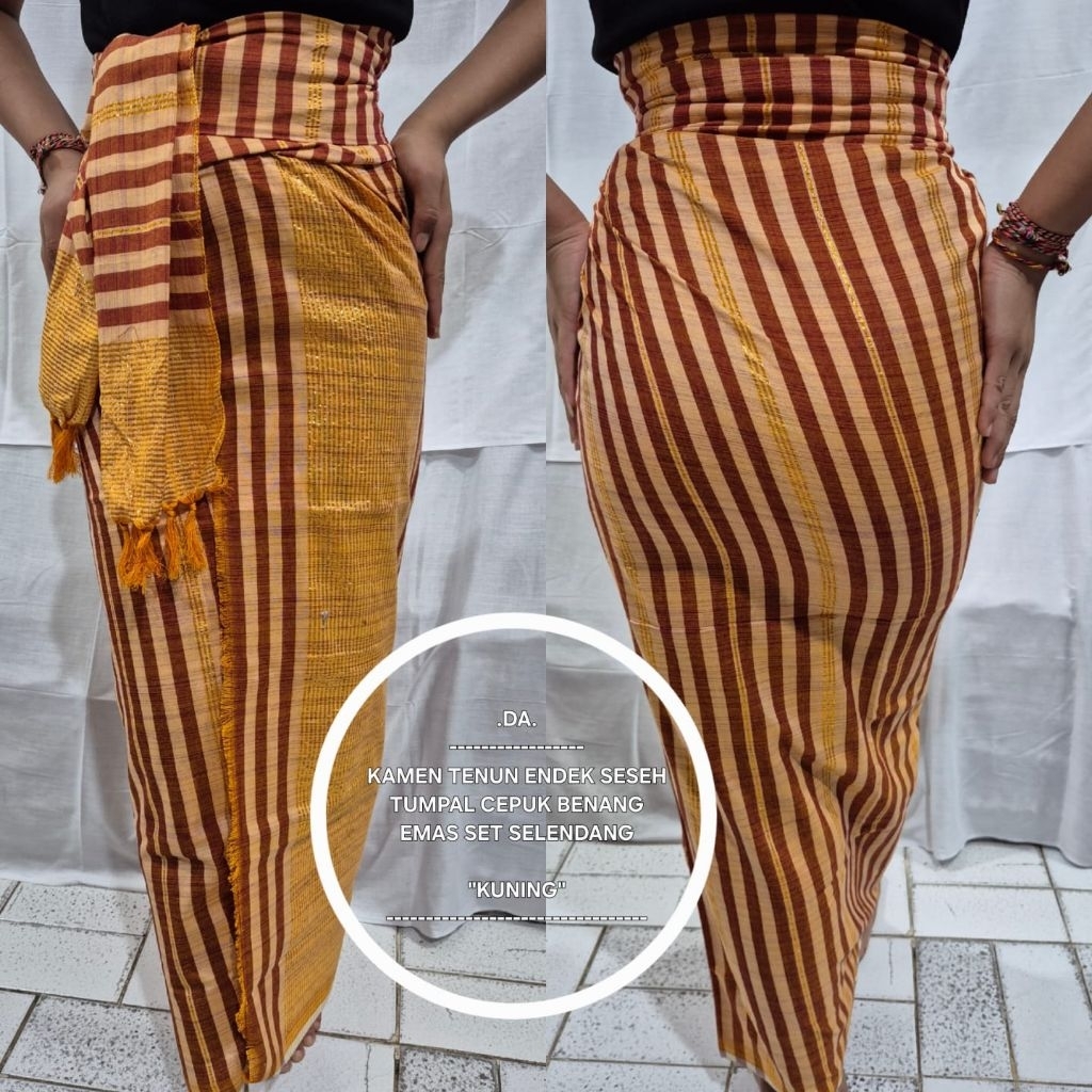 Kamen Songket Endek Tretes Semi Mastuli Plus Selendang