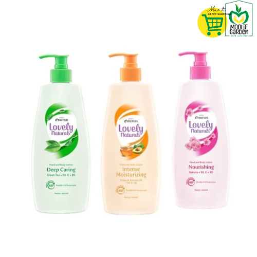 Emeron Lovely Natural Hand and Body Lotion 400ml - Body Lotion Emeron Besar