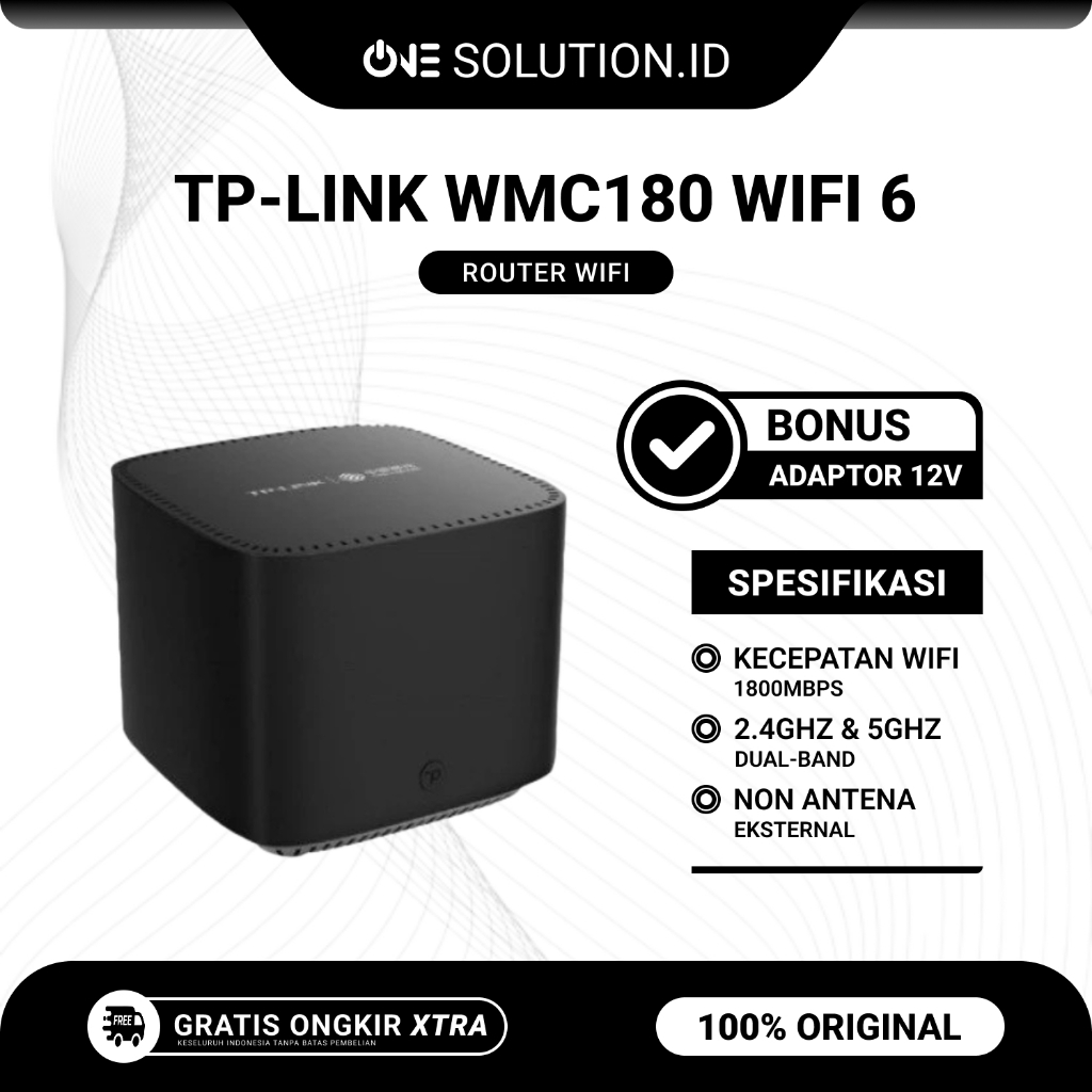 TP-Link TL-WMC180 Wireless WiFi 6 Dual-Band 2.4GHz & 5GHz Router Bekas Original Bonus Adaptor