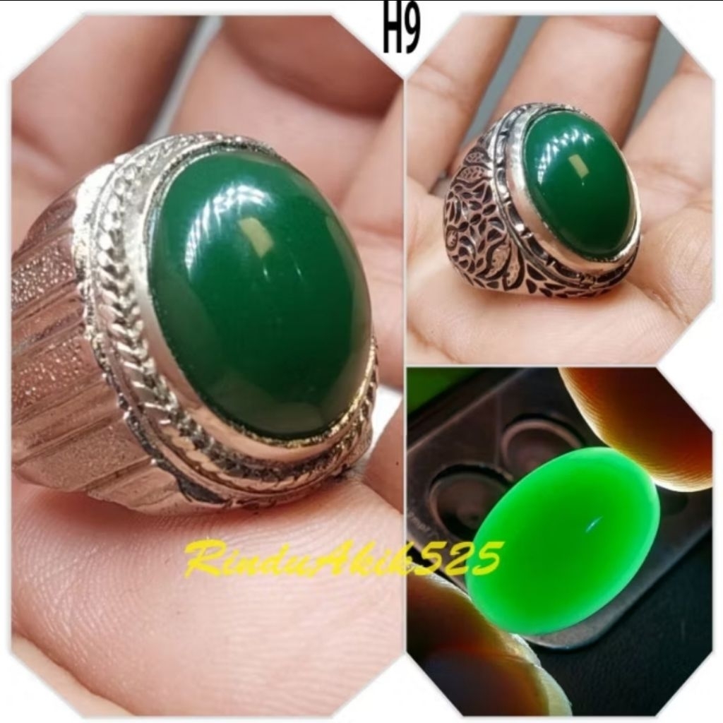 Cincin batu akik bacan doko / bacan  manmade/ tidak asli