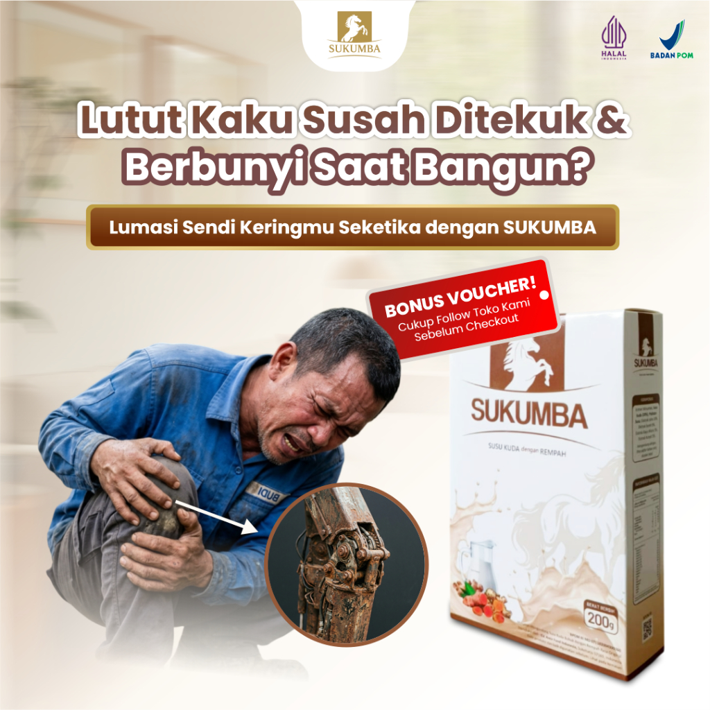 SUKUMBA Susu Kuda Liar Rempah Sudah BPOM - Lumasi Sendi Kering, Alami Kembalikan Pelumas Sendi - 5X 